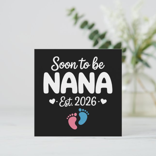 Abuela Pronto 2026 Anuncio Divertido de Embarazo  (Anverso de pie)