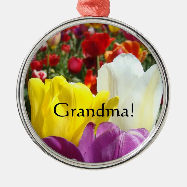 Abuela! regalos Adornos Flores Tulipán Floral (Frente)