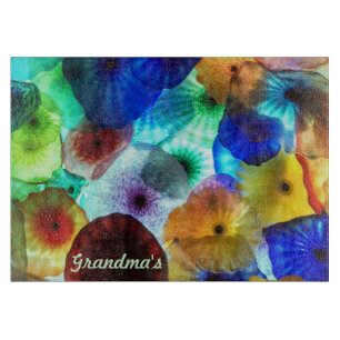 Abuela regalos Tablas de cortar de Vidrio Teñido F