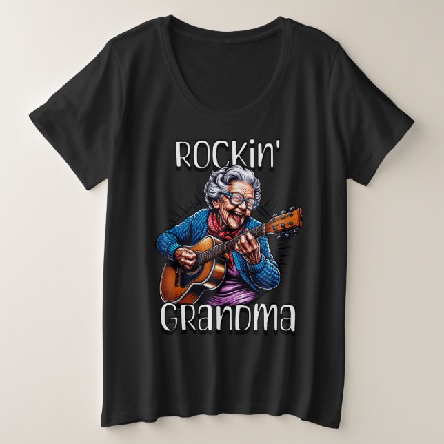 Abuela Rockeando Cómic Divertido  (Anverso del diseño)