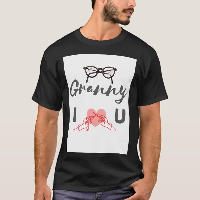 Abuela, te amo camiseta (Anverso)