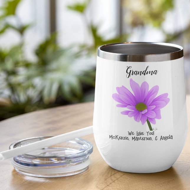 Abuela te queremos botella de agua de flores de La (Subido por el creador)