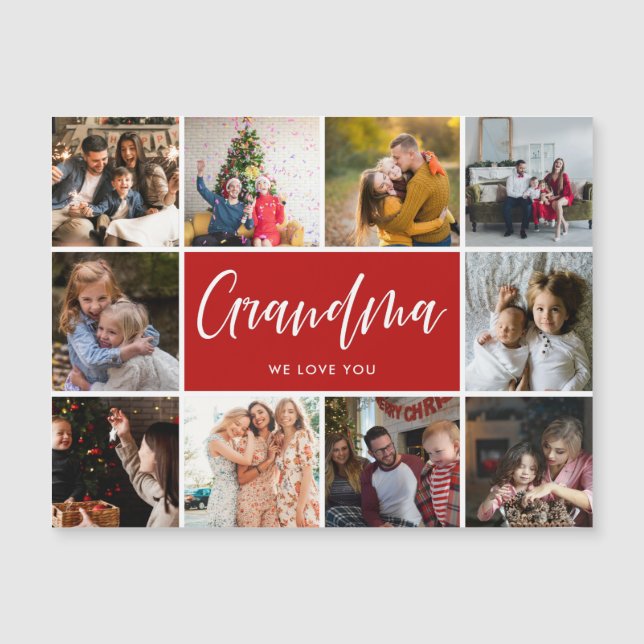 Abuela te queremos Collage de fotos (Anverso)