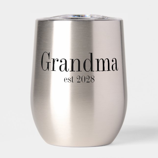 Abuela Tipografía Negra Moderna Personalizada (Frente)