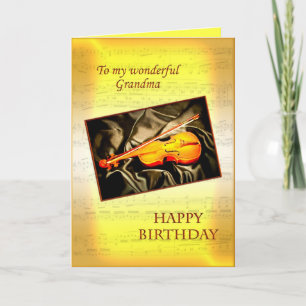 Abuela, una tarjeta de cumpleaños musical con un v