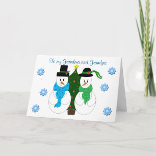 Abuela y abuelo - Tarjeta de Navidad