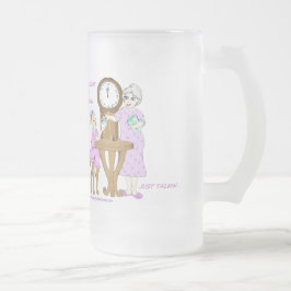 Abuelita americana encima de toda la taza de