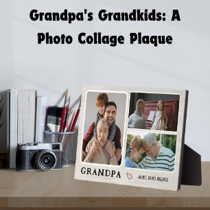 Abuelitos del abuelo: Una placa de Collage de foto