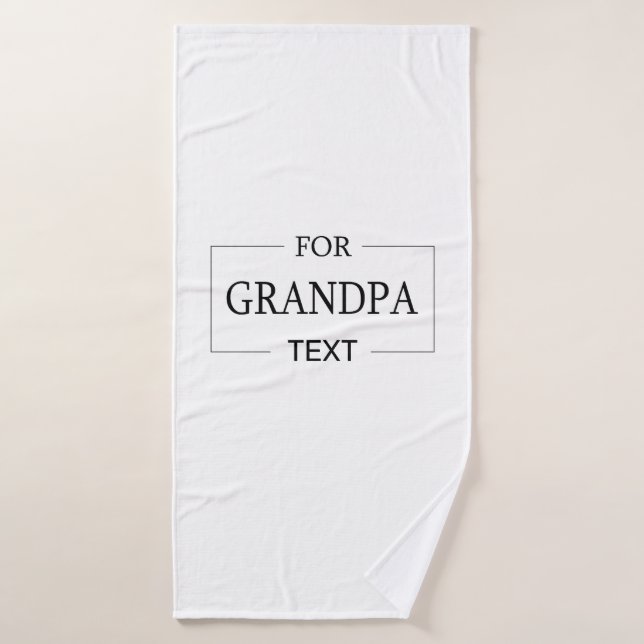 Abuelo abuelo cumpleaños regalo personalizado (Toalla de baño)