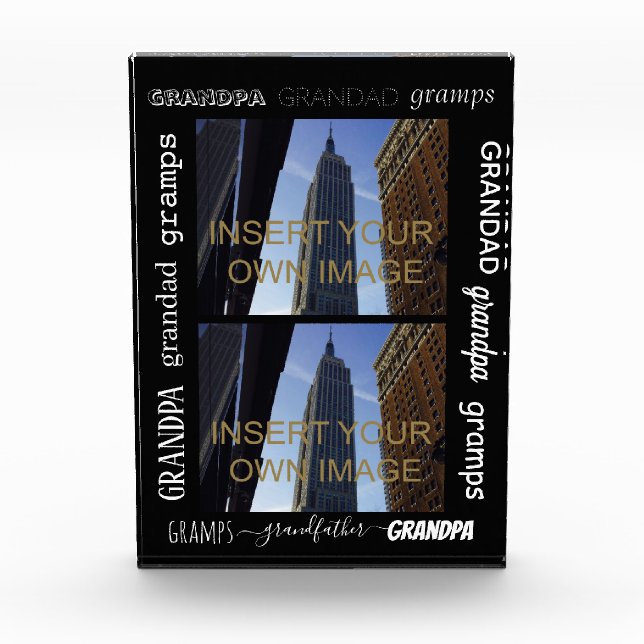 Abuelo abuelo Dos Collages de fotos (Anverso)