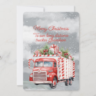 Abuelo camionero de larga distancia de navidad