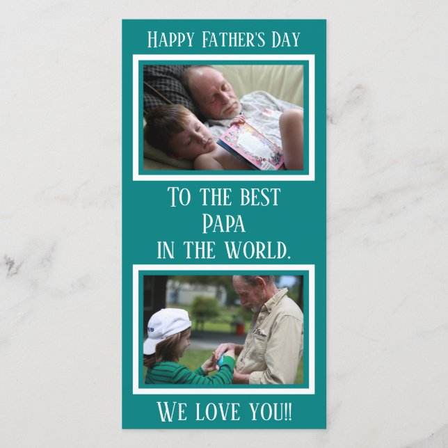 Abuelo | Día del Padre | Foto Verde azulada Person (Anverso)