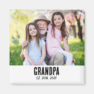 Abuelo Estableció Imán de Regalo de Foto