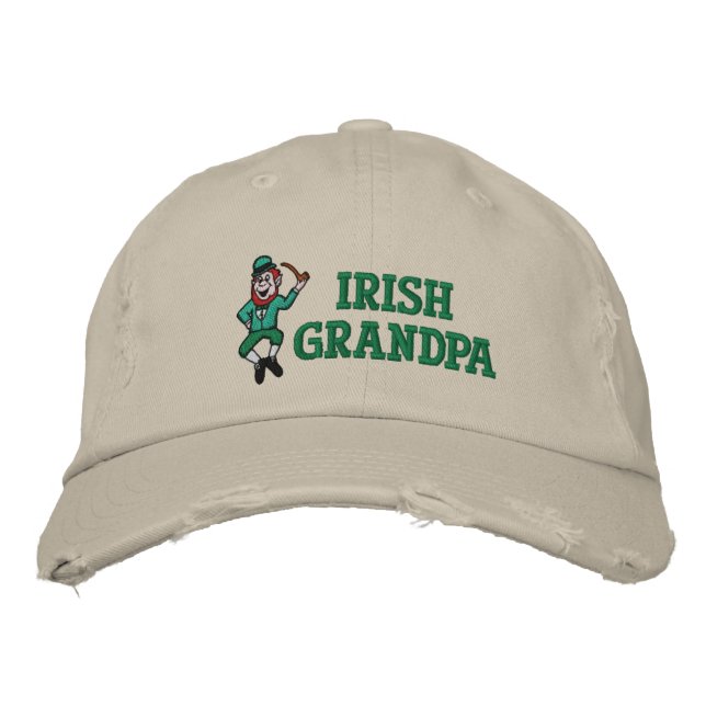 Abuelo irlandés bordado Gorra (Anverso)