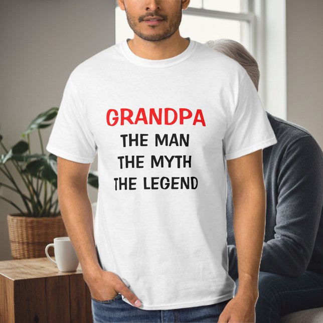 Abuelo la camiseta de la leyenda del mito del homb (grandpa t shirt)