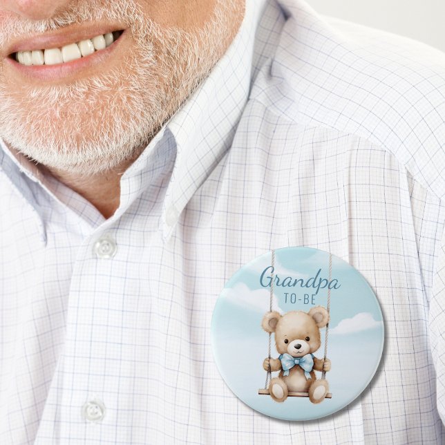 Abuelo lindo para ser Teddy Oso botón Baby Shower (Subido por el creador)