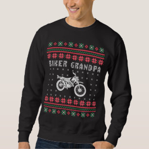 Abuelo motociclista Navidades feos suéter