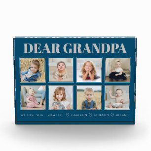 Abuelo personalizado moderno te queremos 8 fotos