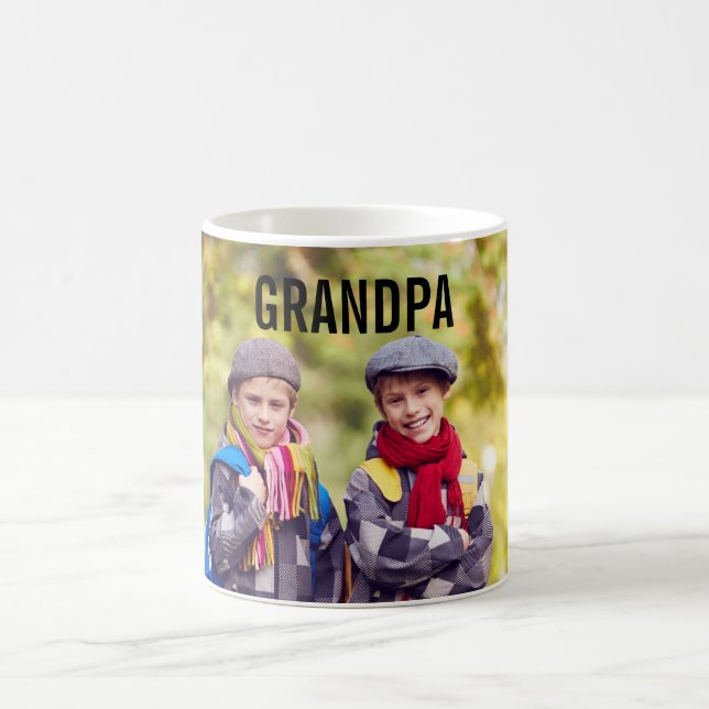 Abuelo su taza de la foto de los niños grande (Centro)