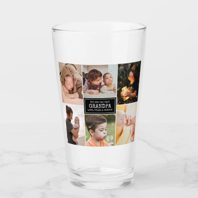 Abuelos Día Abuelo Negro 3 Collage de fotos (Anverso)