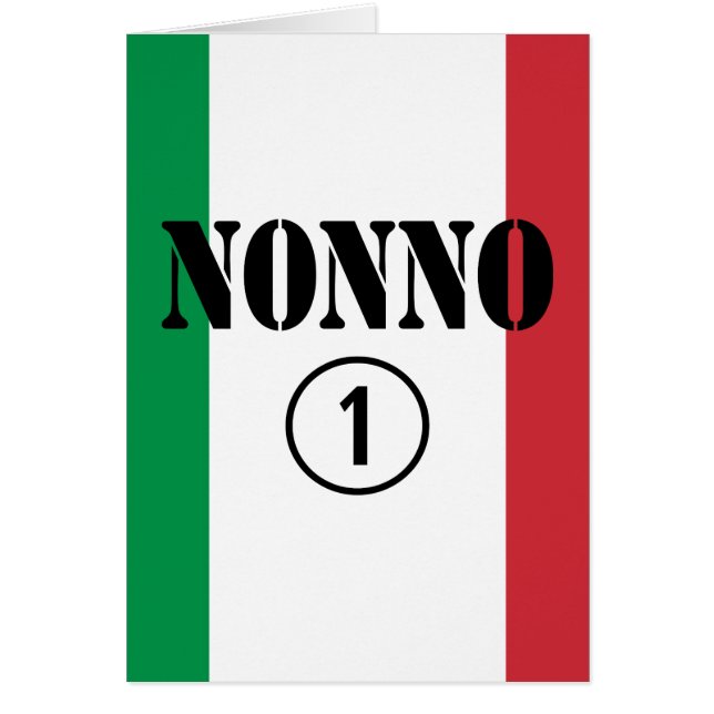 Abuelos italianos: Uno de Nonno Numero (Frente)