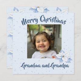Abuelos Navidades Foto Saludo Floral