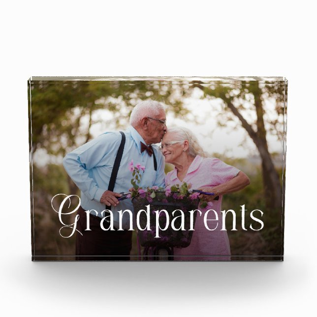 Abuelos Tipografía Moderna Regalo de Foto Personal (Anverso)