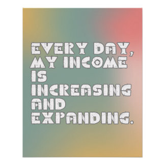 Abundance Affirmation Poster