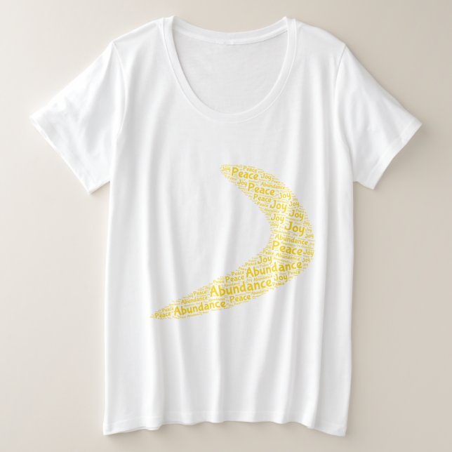 Abundancia de boomerang, paz, alegría (Anverso del diseño)
