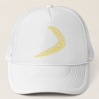 Abundancia de boomerang, paz, gol gorro