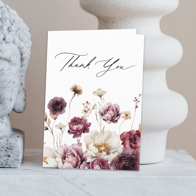 Abundancia Floral Rústica de Agradecimiento (Our rustic floral abundance thank you card is a lovely choice.)