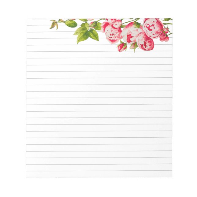 Abundancia Rosy en un Bloc de notas de tamaño medi (Frente)