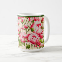 Abundancia Rosy en una taza clásica