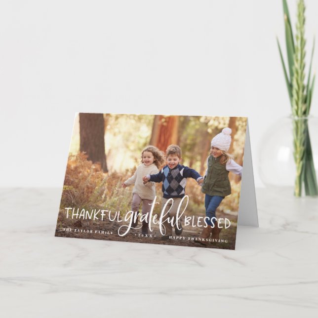 Abundant Gratitude | Tarjeta fotográfica de Acción (Anverso)