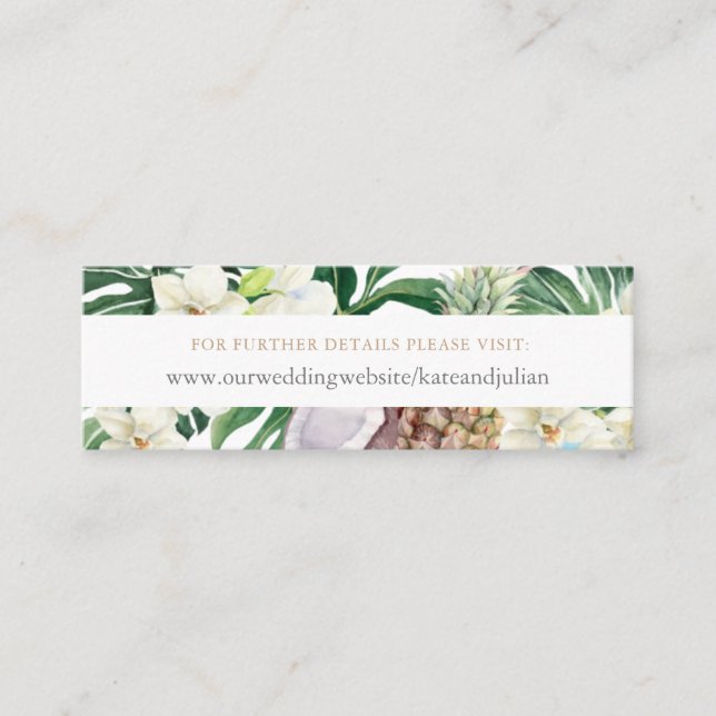 Abundant Jungle Foliage Wedding RSVP Tarjeta web (Anverso)