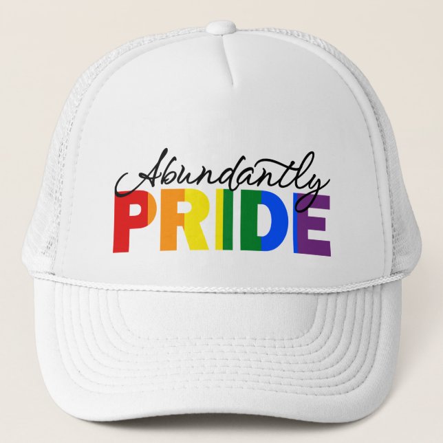 Abundantemente Orgullo Gay Arcoiris Sombrero de ca (Anverso)