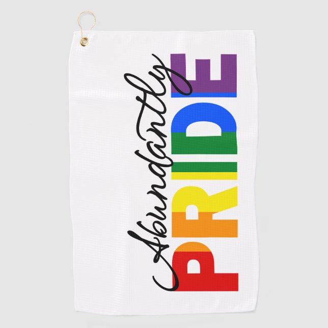 Abundantemente Orgullosa de ser toalla de golf gay (Anverso)