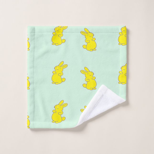 Abundantes amarillos felices en verde azulado (Toallita)