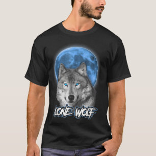 Abundantes camisetas de Lobo solitario sobre regal