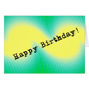 Abundantes cumpleaños amarillo y verde