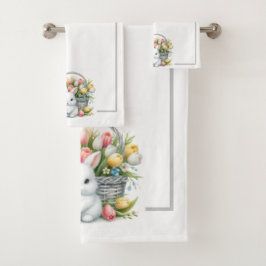 Abundantes de Pascua con canasta y tulipanes