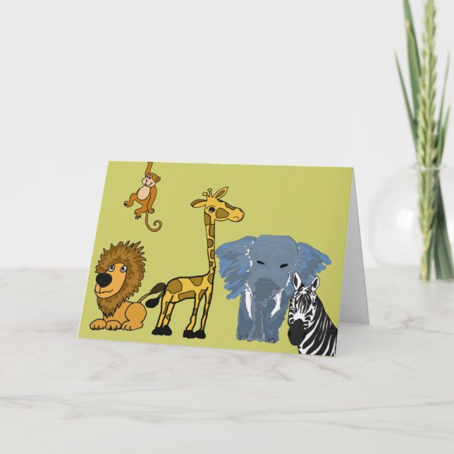 AC- Amigos de la jungla pensando en su tarjeta (Anverso)