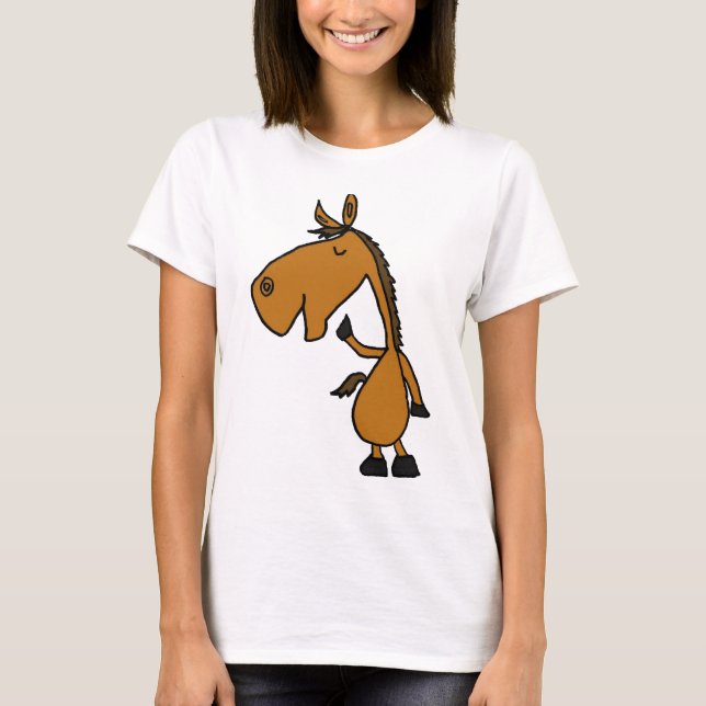 AC- Camiseta divertida de Personalizado de caballo (Anverso)