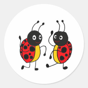 AC- Funny Dancing Ladybugs Pegatina