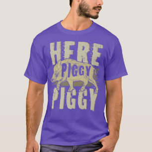 Acá Camiseta de cerda de cerdo Caza de cerdo vinta