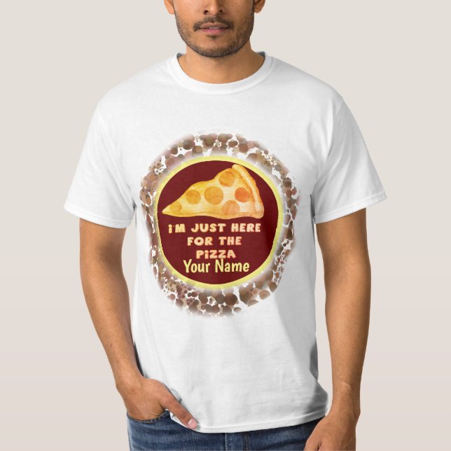 Acá para camiseta de pizza (Anverso)