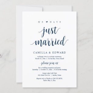 Acabamos de casarnos, invitación para la fiesta de