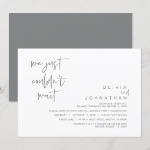 Acabamos de no poder esperar, Invitación de Boda c