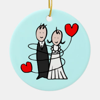 Acabo De Casarse Con Ornamento De Navidad