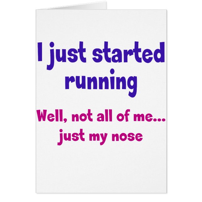 Acabo de comenzar a correr (Frente)